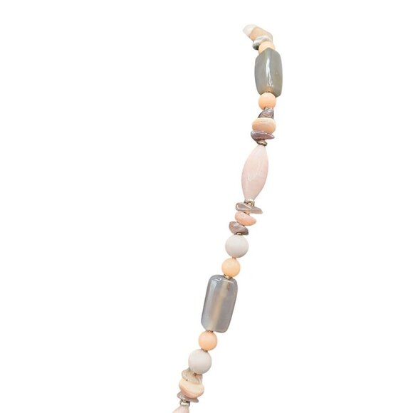 Miriam Haskell Large Chunky Statement Pendant Necklace Semi-Precious Stones 28" - Picture 13 of 16